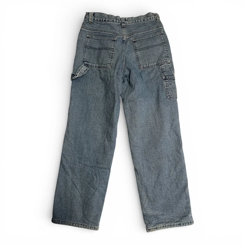 GAP Girls 16 Fleece Lined Carpenter Jeans 27x28 Women XS Y2K 90s Grunge Workwear
